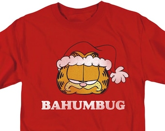Garfield Bahumbug Christmas Hat Red Shirts