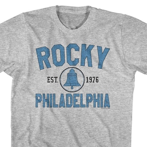 Rocky Liberty Bell 1976 Philadelphia Heather Gray Shirts