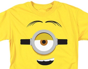 Minions Stuart Face Logo Yellow Shirts