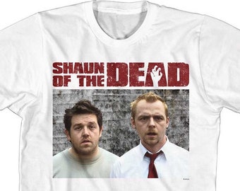 Shaun of the Dead Shaun and Ed Picture White Shirts - Etsy