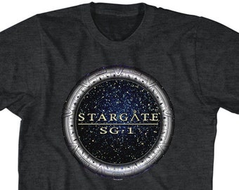 Stargate SG1 Circle Logo Black Heather Shirts