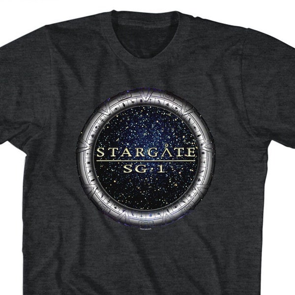 Stargate SG1 Circle Logo Black Heather Shirts