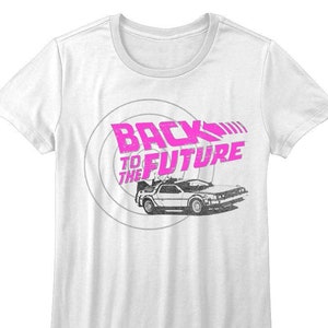 Back To The Future DeLorean Car Logo Women's White Shirts