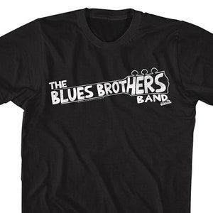 The Blues Brothers Guitar Text Black Shirts