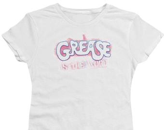 Grease is the Word Juniors and Women White Shirts