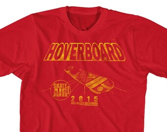 Back To The Future Hoverboard Skate Air Red Shirts
