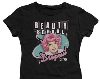 Grease Frenchy Beauty School Dropout Juniors and Women Black Shirts