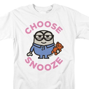 Minions Choose Snooze White Shirts