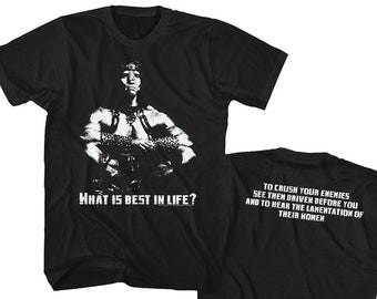 Conan the Barbarian What Is Best In Life? Conan Picture Black Shirts