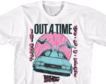 Back To The Future Out a Time White Shirts