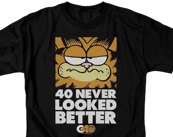 Garfield 40 Never Looked So Good Black Shirts