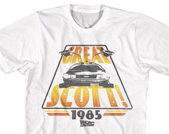Back To The Future Great Scott 1985 Adult White Shirts