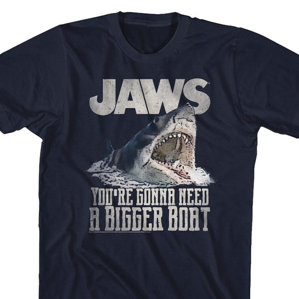 Jaws You're Going to Need a Bigger Boat Navy Blue Shirts