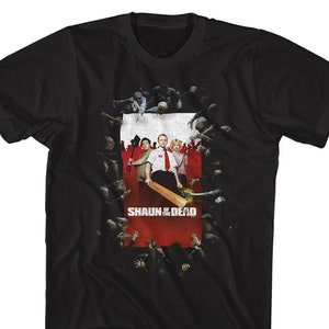 Shaun Of The Dead Movie Poster Logo Black Shirts