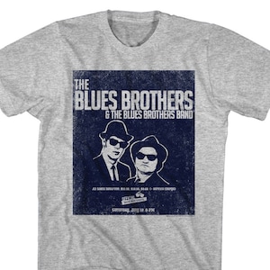 The Blues Brothers and The Blues Brothers Band Heather Gray Shirts