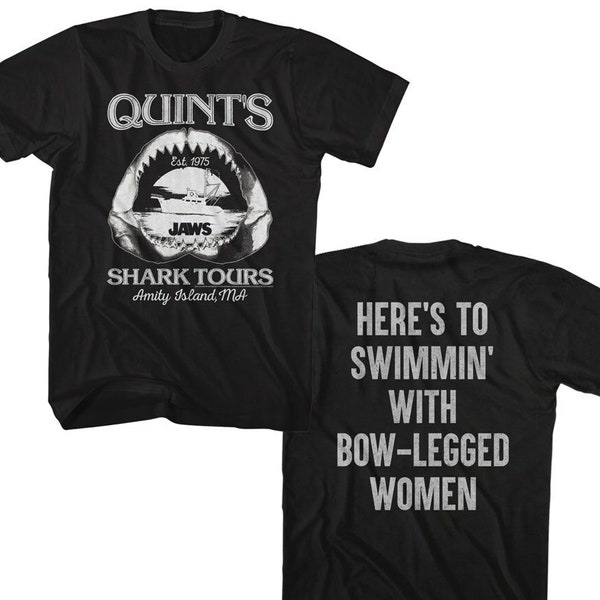 Jaws Quints Shark Tours Black Shirts