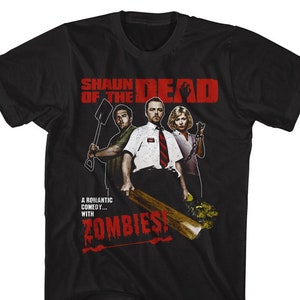 Shaun Of The Dead Romantic Comedy with Zombies Black Shirts