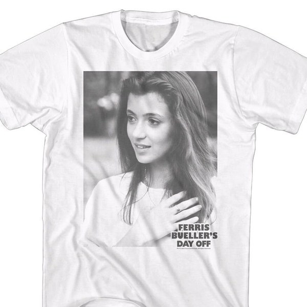 Ferris Bueller's Day Off Sloane Peterson Black and White Picture White Shirts