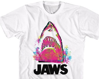 Jaws Neon Colors White Shirts