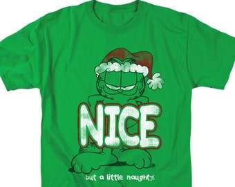 Garfield Nice But A Little Naughty Kelly Green Shirts