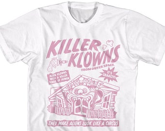Killer Klowns from Outer Space Crazy House Retro White Shirts