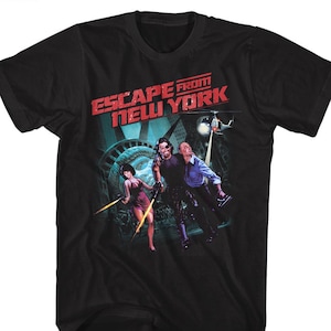 Escape From New York Cartoon Action Black Shirts