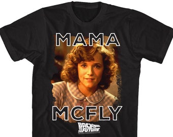 Back To The Future Mama Mcfly Black Shirts