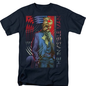 The Invisible Man Colorful Photo Navy Shirts