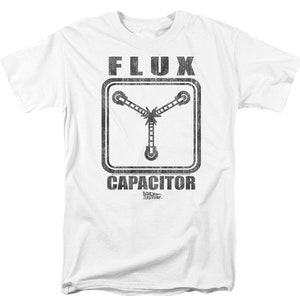 Back to the Future Vintage Flux Capacitor White Shirts