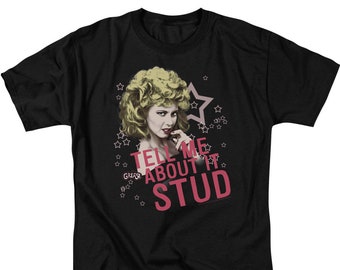 Grease Sandy Tell Me About it Stud Black Shirts