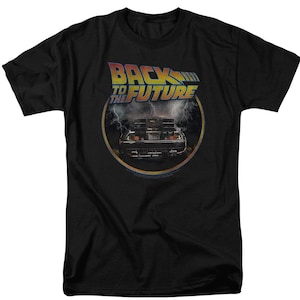 Back to the Future OUTATIME DeLorean License Plate Black Shirts