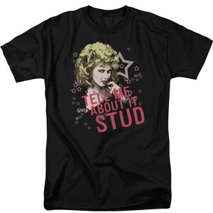 Grease Sandy Tell Me About it Stud Black Shirts