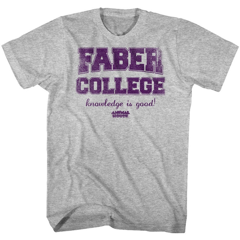 Animal House Faber College Knowledge is Good Heather Gray Etsy