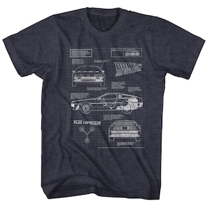 Back to the Future Delorean Car Blue Print Shirts - Etsy