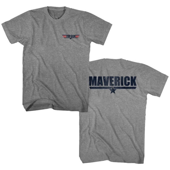 Top Gun Maverick Front and Back Heather Gray Shirts | Etsy