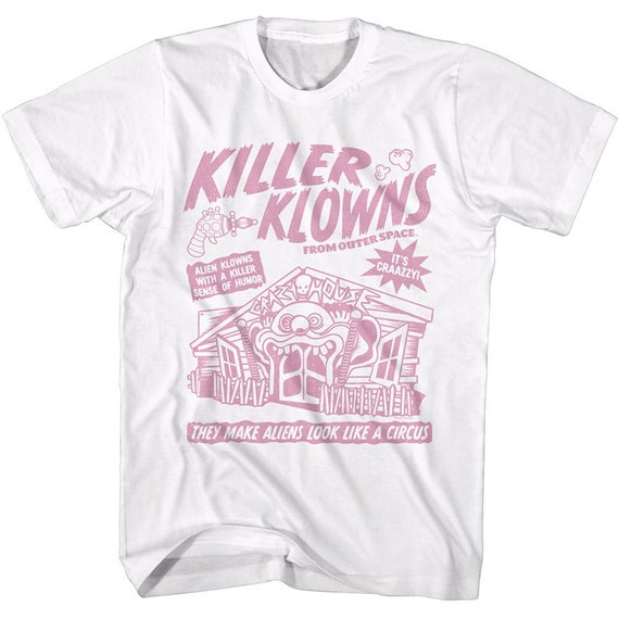 white klows Killer Klowns From Outer Space Crazy House Retro Shirts Glutathione-coordinated metal complexes as Officially Licensed Killer Klowns routine:moisturize Color:Gray