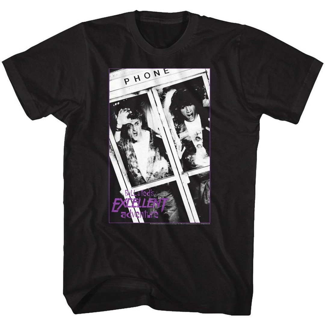 T-shirt Bill & Ted Keep Calm - Noir - Taille XL - Coton 100% - Neuf Sans étiquettes
