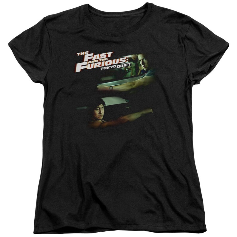 The Fast and the Furious Tokyo Drift Sean vs DK Juniors and Women Black Shirts