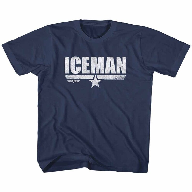Iceman Lettering Top Gun Iceman Heather Navy Shirts - Etsy