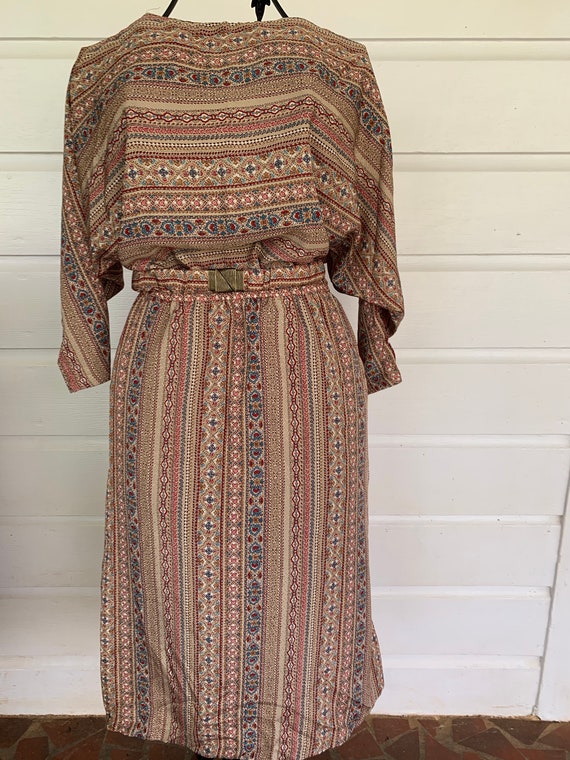 Vintage 80's Handmade Dress with Matching Belt | V