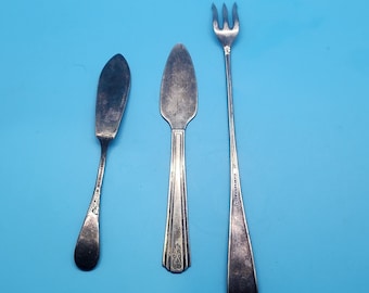WN A Rogers, EG Webster & Son, Avon Silverplate Utensils, Vintage, Antique