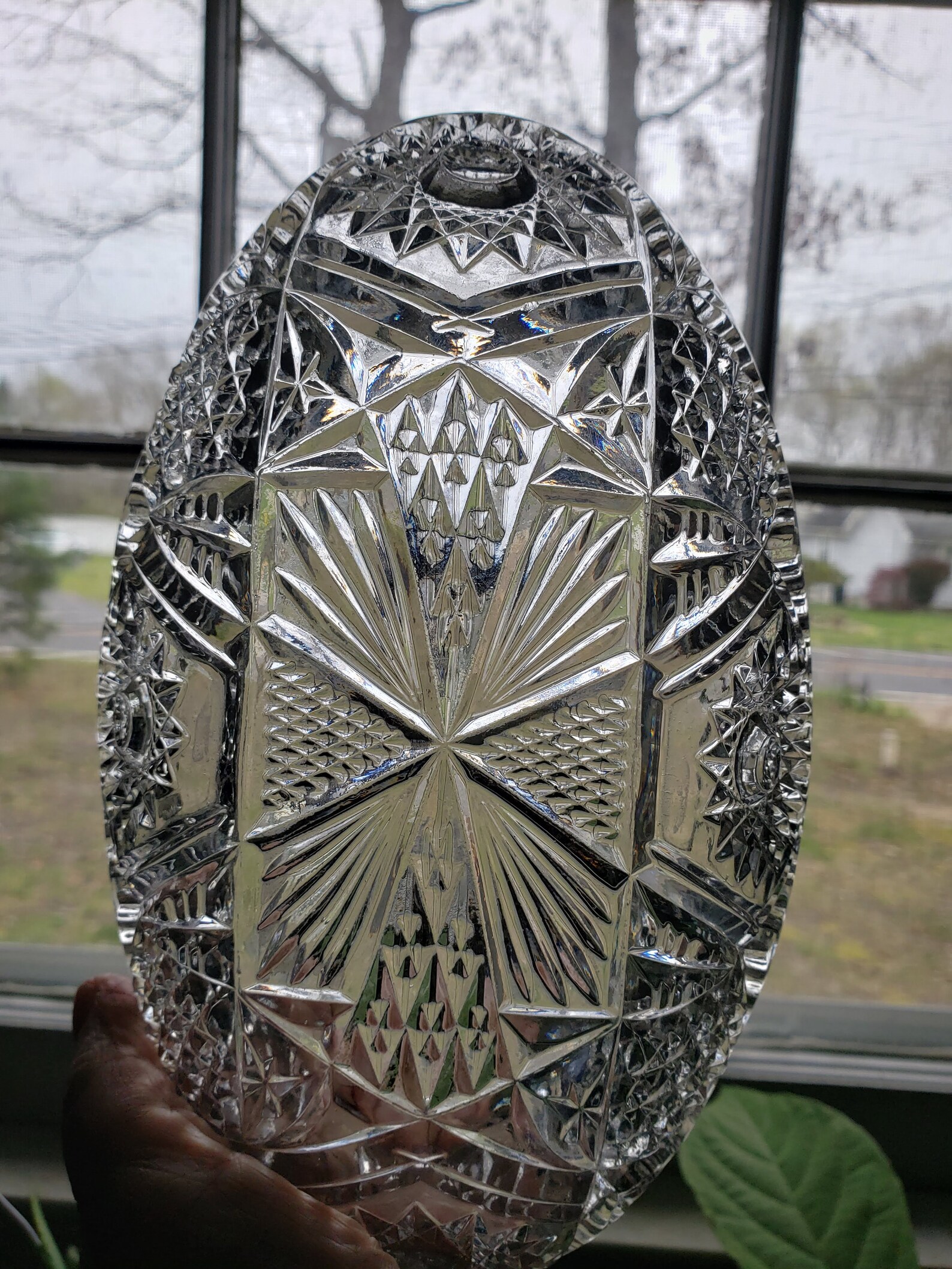 Antique Glass 16pt Hobstar Pattern Sawtooth Dish Etsy