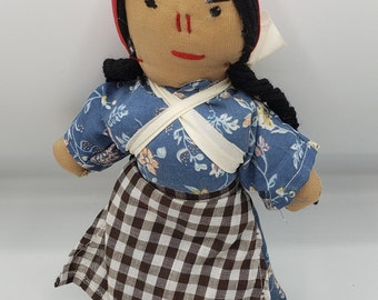 Cherokee Handmade Cloth Doll with Papoose