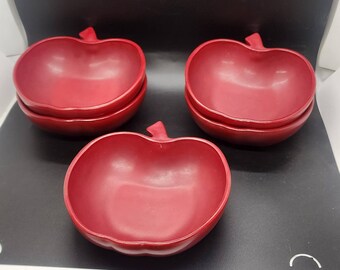 Hazel Atlas, Red Glass Apple Bowls