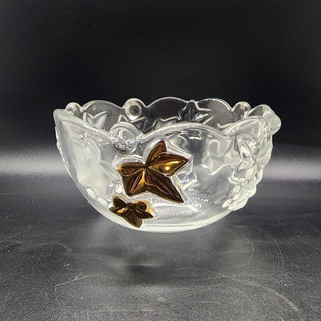 Mikasa Parisian Ivy Crystal Bowl, Small, Clear & Frosted - Etsy
