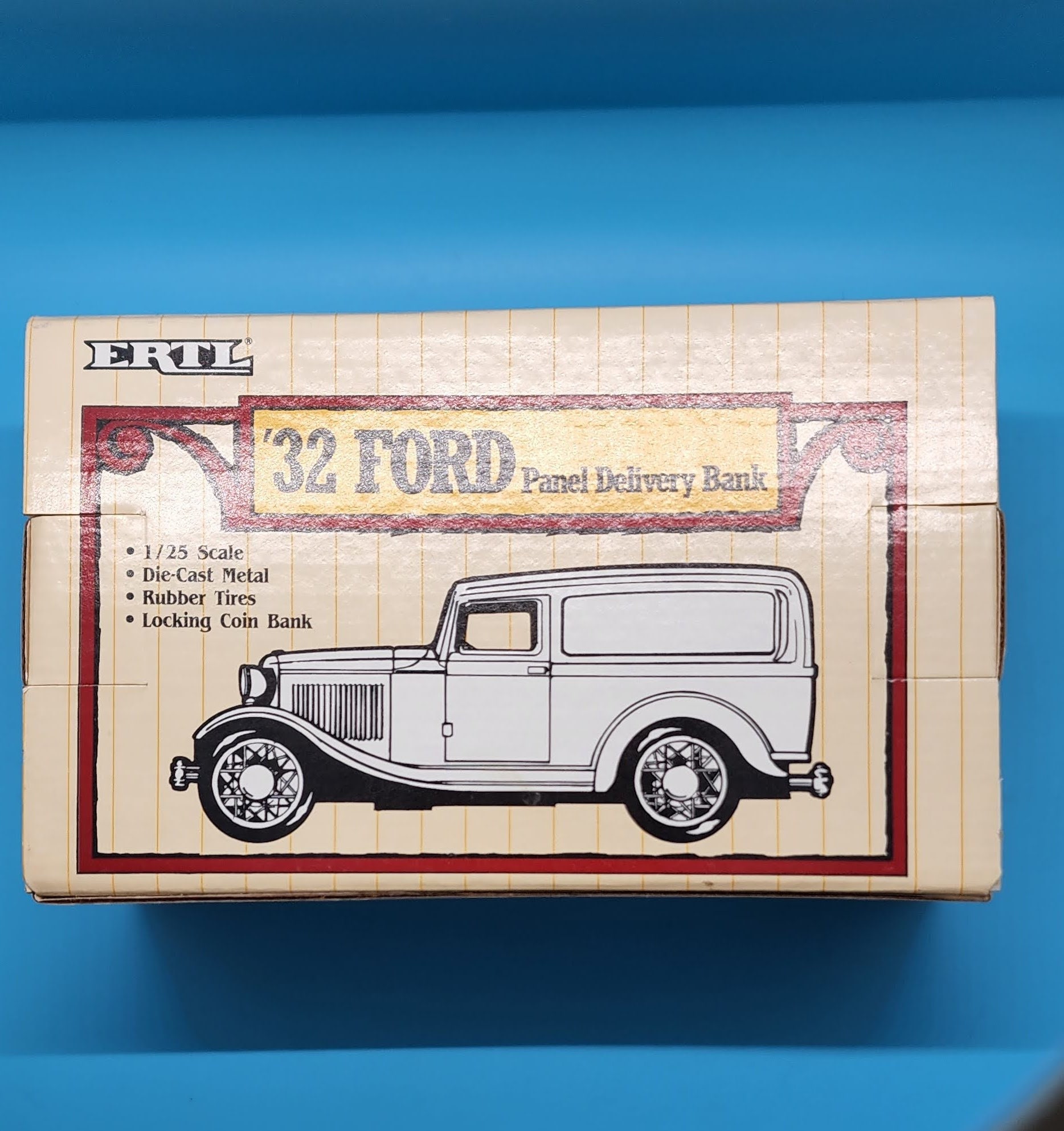 ERTL '32 Ford Panel Delivery Bank, Die Cast Metal, NIB, 1989