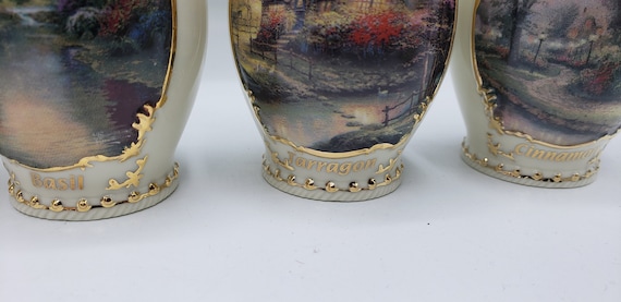 9 Thomas Kincaid Spice Jars 9 Thomas Kincaid Spice Jars