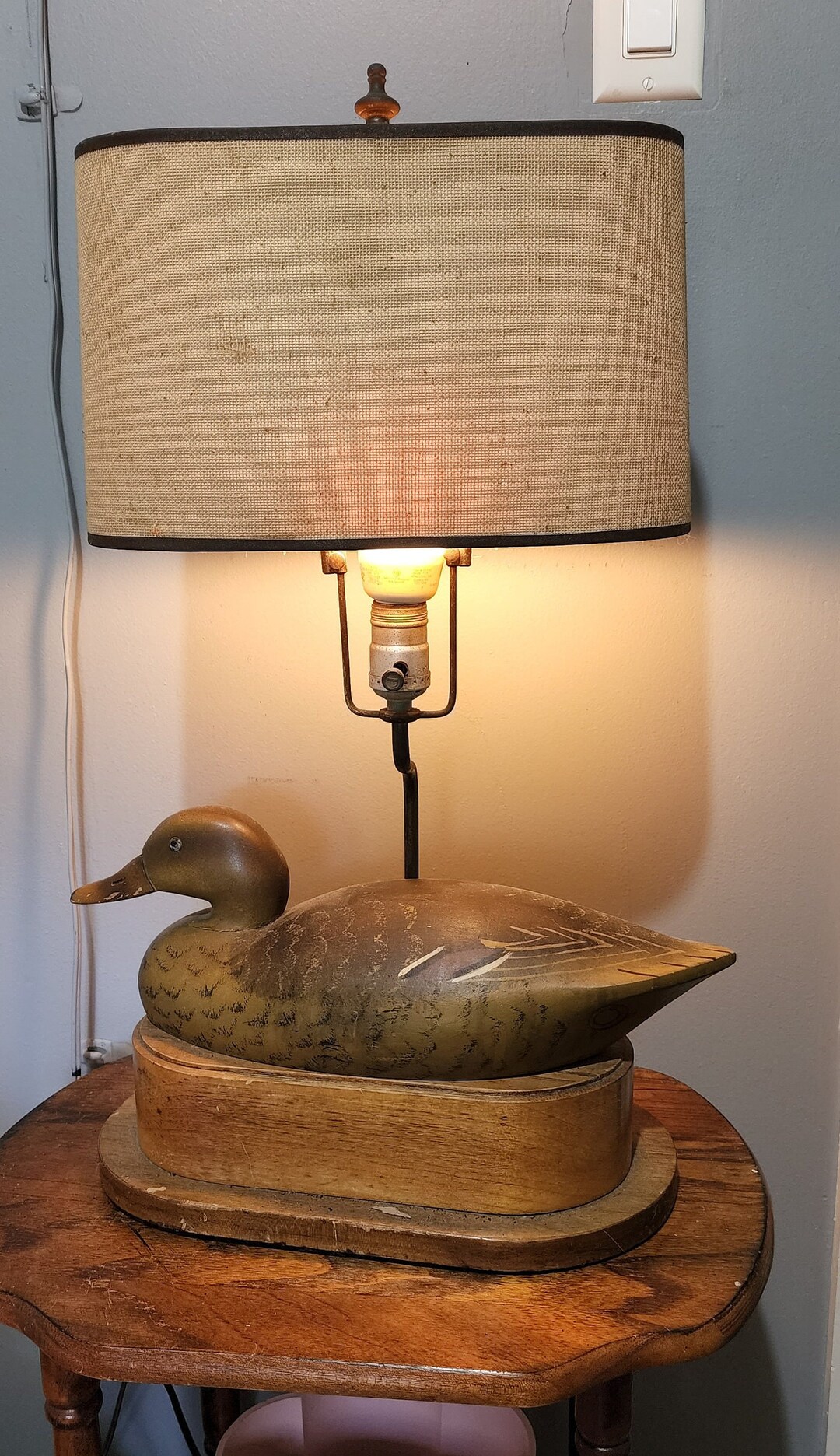 Duck Lamp 1950's Wood Works All Original Etsy