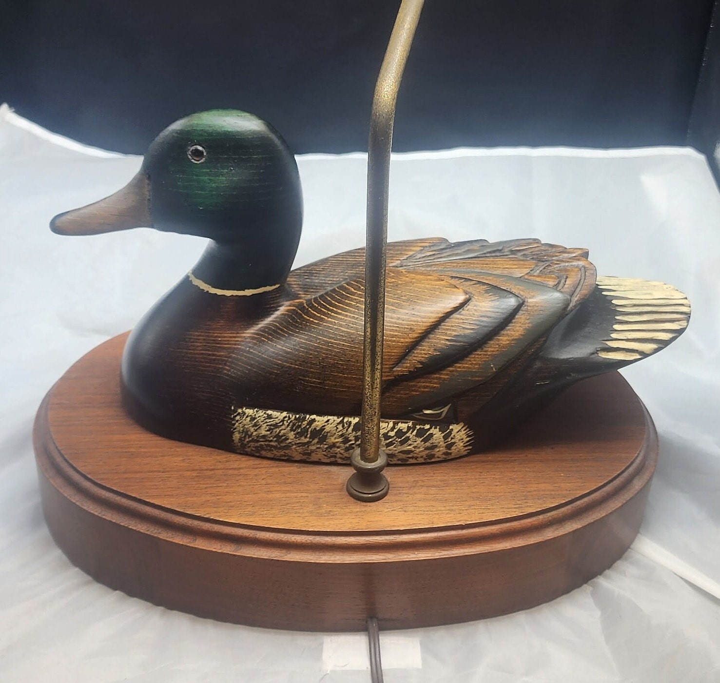 Hand Craved Mallard Duck Lamp, Vintage, Handsome, Art - Etsy