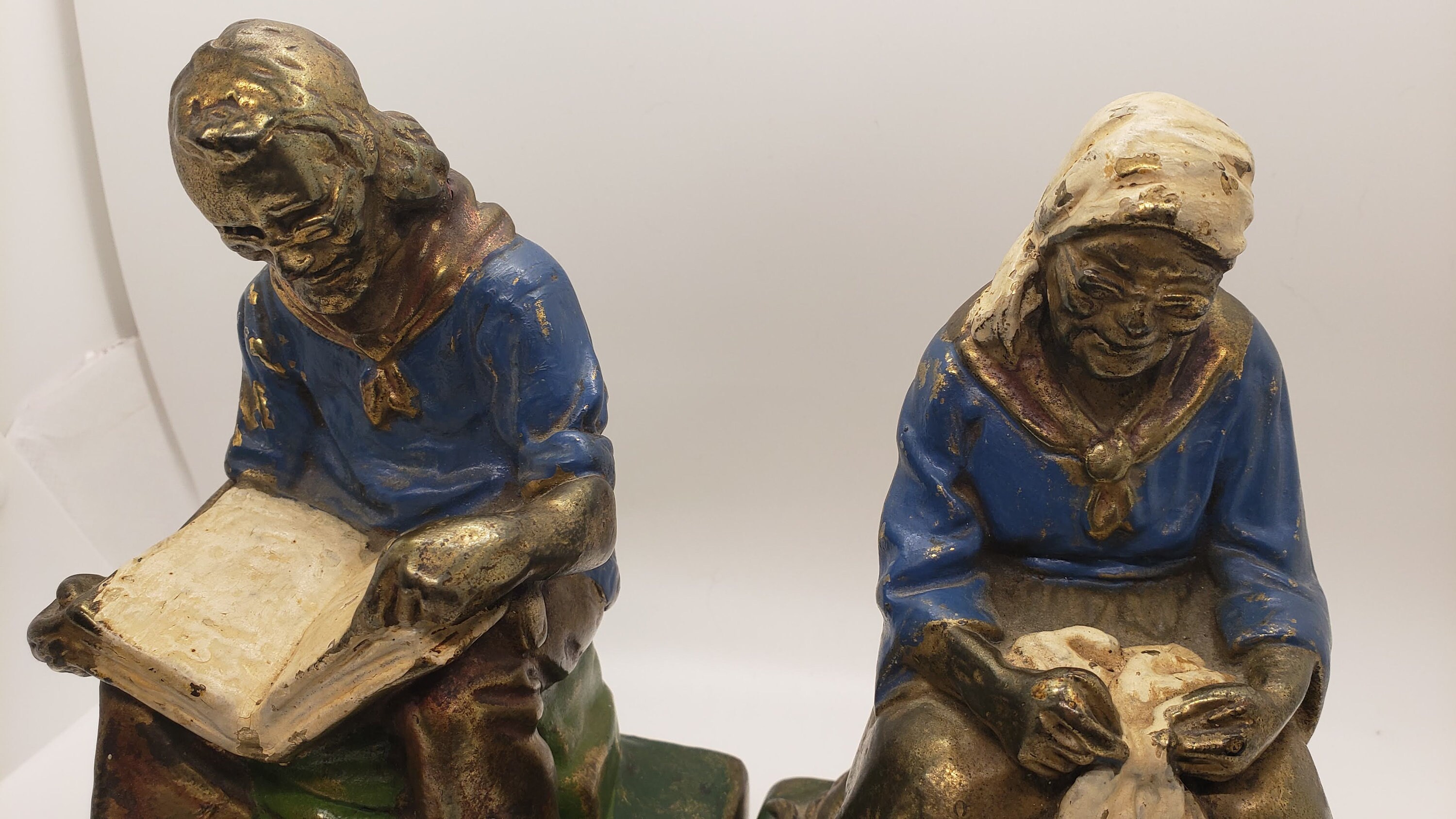 Armor Bronze Bookends, Darby and Joan, 1925 Etsy